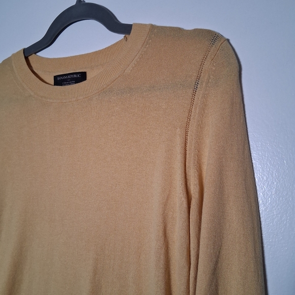 Banana Republic Sweater Forever Knit Top Yellow - Picture 6 of 9